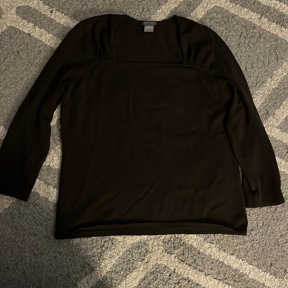 Brown square neck top